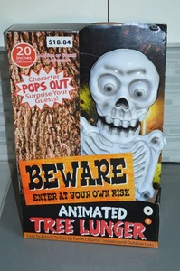 Halloween Animated Pop Out Tree Lunger Skeleton Decoration Works Jump Scare New - Picture 1 of 7