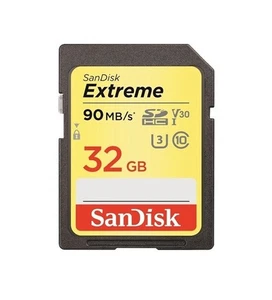 32GB SANDISK EXTREME 90MB/s CLASS 10 FULL SIZE SDHC SPEICHERKARTE FÜR DSLR-KAMERAS - Bild 1 von 1