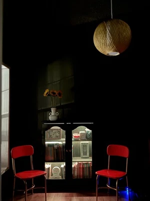 Glass Vintage Cabinet With LED Lights Restored - Image 1 of 4