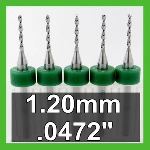 Brocas de carburo sólido de 1,20 mm 3/64" .047" - 5 PIEZAS - Vástago de 1/8" Premium R/S - Imagen 1 de 4