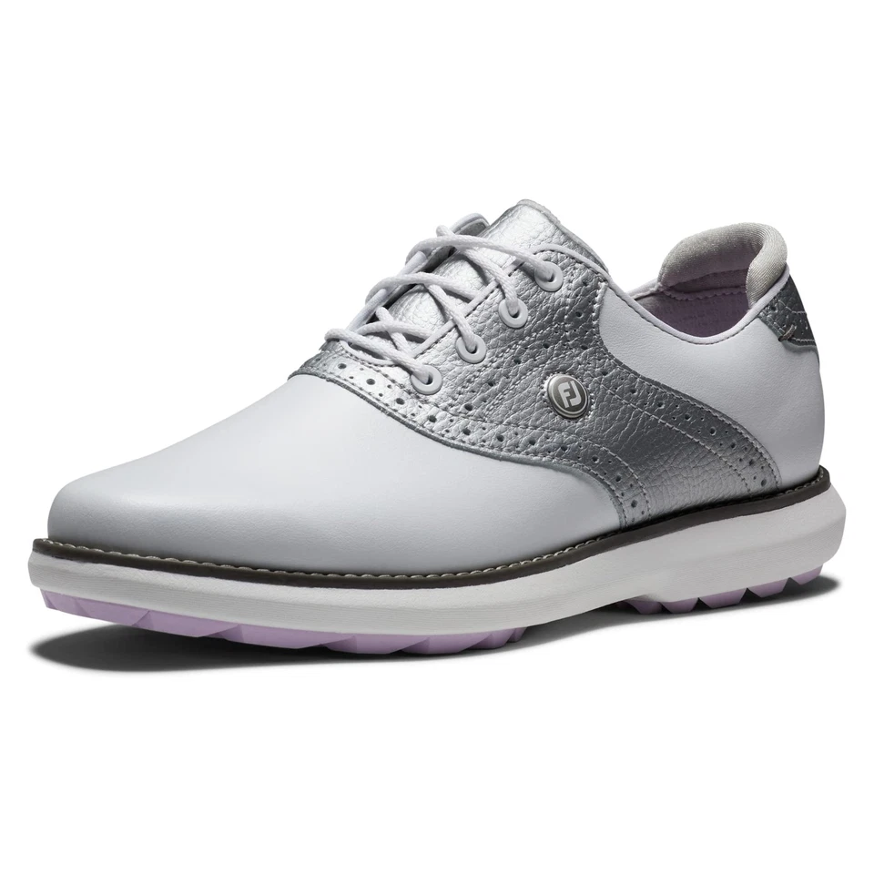 FootJoy Traditions Spikeless Women's Golf Shoes White / Silver 7 M 97897