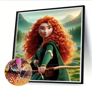Diamond Art Kit MERIDA FROM BRAVE Disney Licensed Lg. 15,75x15,75 in Leinwand!! - Bild 1 von 6