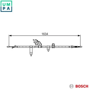 CABLE PULL PARKING BRAKE 1 987 482 222 FOR TOYOTA DAIHATSU 1KR-FE 1.0L 3cyl 1.3L - Picture 1 of 9