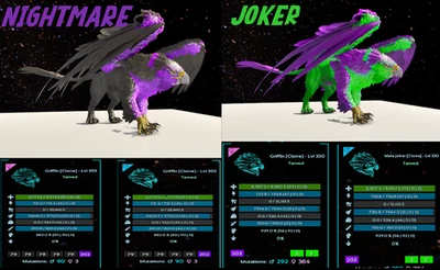 Ark Survival Ascended Top stat Griffin joker nightmare galaxy pve PC/XBOX/PS5 - Image 1 of 3