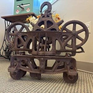 Antiker Gusseisen Jamesway Fort Atkinson WI Elmira NY Scheune Heuwagen Träger - Bild 1 von 24