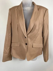 Blazer Hugo Boss para mujer talla 10 marrón claro solapa con muescas pechos ajustados - Imagen 1 de 14