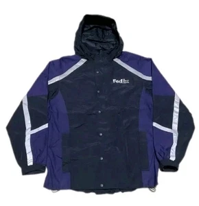 FedEx Sz large StanHerman VFImagewear Reflective RainCoat Windbreaker Hooded1045 - Picture 1 of 8