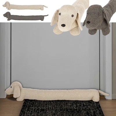 Zugluftstopper Hund 85x20 Beige/Braun Luftzugstopper Türstopper Türabdichtung - Bild 1 von 4