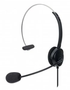 Manhattan Mono On-Ear Headset (USB), Microphone Boom (padded), Adjustable Headba - Photo 1/1