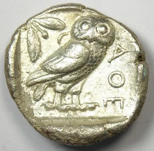 Near East Egypt Athena Owl AR Tetradrachm Silver Coin 400 BC - Fine / VF - Picture 1 of 3