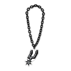 Collana Ventaglio Catena Grande San Antonio Spurs con Logo Schiuma [NUOVA] NBA Gioco Portellone - Foto 1 di 1