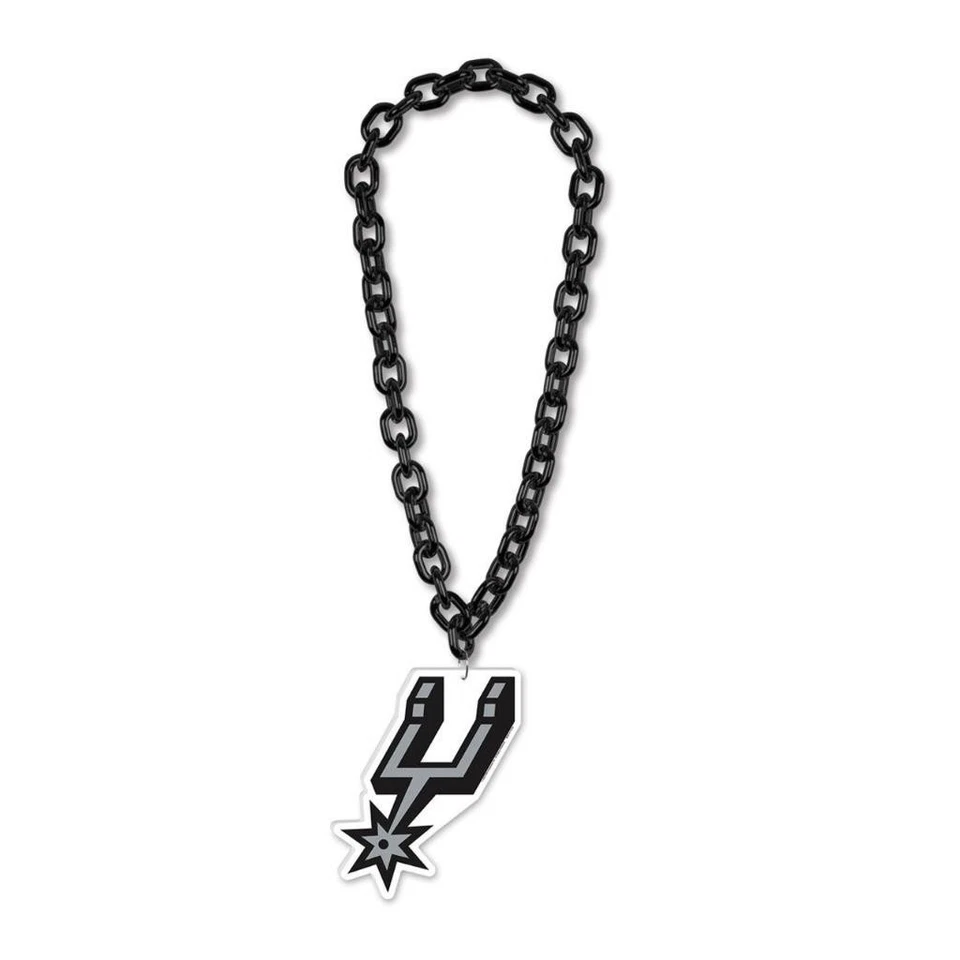 San Antonio Spurs Big Chain Fan Necklace with Foam Logo [NEW] NBA Game Tailgate - Image 1 of 1