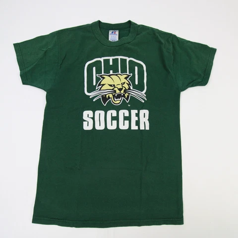 Ohio Bobcats Russell Athletic Short Sleeve Shirt Men's Dark Green Used Cover