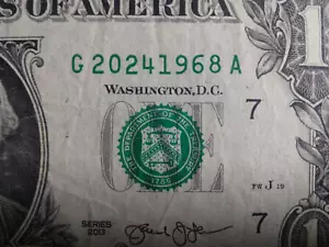 Birthday DUAL year 2024 1968 Fancy Serial Number $1 Dollar Bill Note-Double - Picture 1 of 4