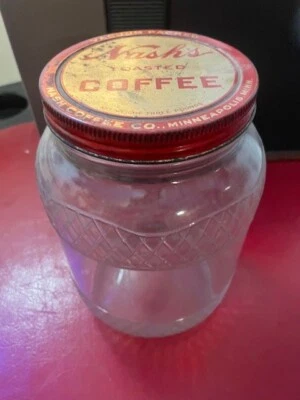 nash's coffee glass jar antique - Image 1 of 2