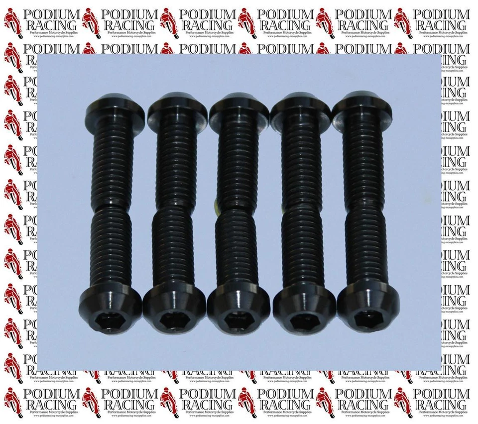 JUEGO DE 10 PERNOS DE DISCO DELANTEROS DUCATI TITANIO NEGRO 848 1098 S & R Foto 1 de 1