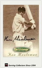 1996 Futera Cricket Heritage Collection Signature Card NO17 Ken D. Meuleman