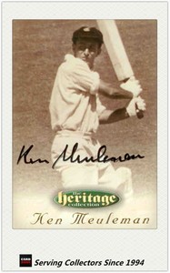1996 Futera Cricket Heritage Collection Signature Card NO17 Ken D. Meuleman