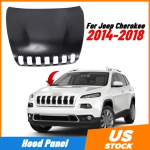 Fits 2014 2015 2016 2017 2018 Jeep Cherokee Hood STEEL Panel - New - Picture 1 of 9