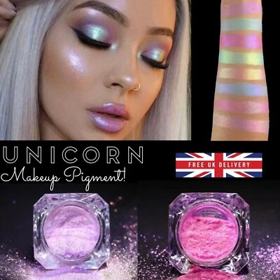 Mermaid Eyeshadow Makeup Loose Powder Iridescent Unicorn Aurora Highlighter - Image 1 of 4