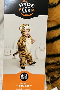 Hyde & Eek! Boutique Halloween Infant Plush Tiger Jumpsuit Size 6-12 months NWT - Picture 1 of 7
