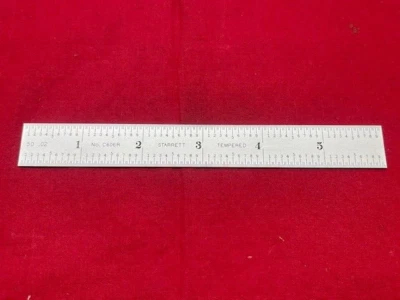 Starrett C606R-6 Spring-Tempered Steel Rule - Inch Graduations IN STOCK - Image 1 of 4