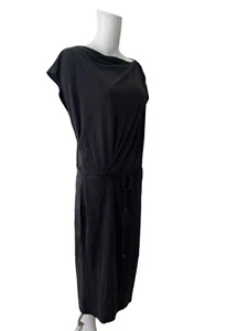 OASIS Dress Size Large Charcoal Grey Cowl Neck Stretch Womens NEW EU44 RRP £38 - Picture 1 of 12
