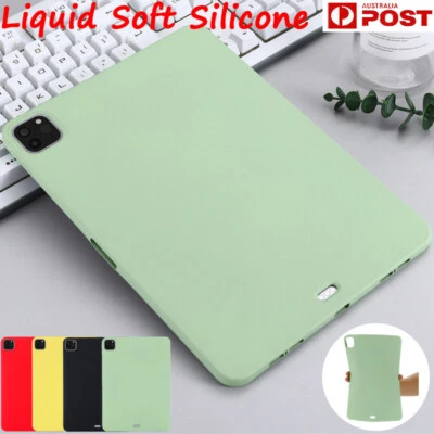 Liquid Silicone Case Cover Skin For iPad 5/6/7/8/9/10th Mini Air 5 Pro 11" 12.9" - Image 1 of 4
