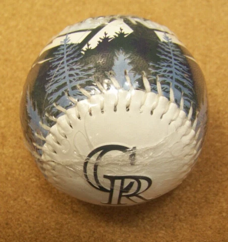 Colorado Rockies baseball ball City Connect green white blue c42245 Cover
