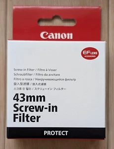 OFFICIAL NEW Canon protect filter 43mm / Japan / AIRMAIL with TRACKING - Picture 1 of 3