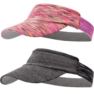 2 Packs Sun Visor Hat for Women Men Golf Quick-Dry Visor Caps Adjustable Sun ... - Picture 1 of 7