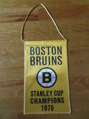 1970 BOSTON BRUINS STANLEY CUP CHAMPIONS 11" Banner BOOBY ORR PHIL ESPOSITO - Image 1 of 3