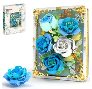 Botanical Garden Framed Heart Of The Ocean Flowers Building Blocks Blue EDUCIRO - Picture 1 of 15