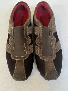 Timberland Leather Slip On Shoes Women sz 8.5 Pebble Sole Hiking outdoor Casual - Picture 1 of 9