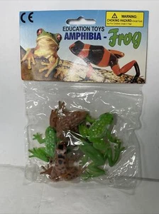 Esco Gummi Frosch Spielzeug Realistisch 6 Stück Kuchen Topper Neu - Bild 1 von 3
