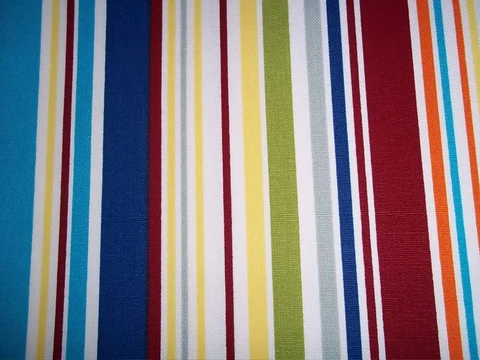 LONGABERGER BLUE RIBBON PIE  BASKET LINER -SUNNY DAY STRIPE FABRIC-NEW Cover