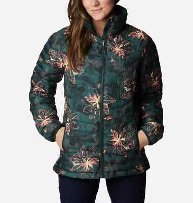 NWT Columbia S Powder Lite Jacket Spruce Aurelian Print Omni-Heat $190 - Image 1 of 4