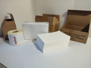 1000+ Lot 4"x6"Fanfold White Direct Thermal Shipping Address Label Paper Sticker - Picture 1 of 9