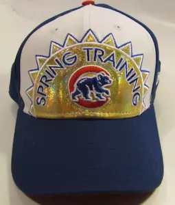 Chicago Cubs Hat Youth Size Spring Training Golden Sun Sparkle Bling Cap Adjusts - Picture 1 of 11