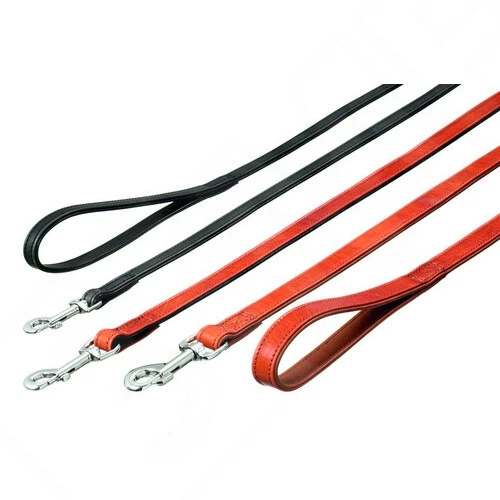 Karlie Gaucho Leine schwarz aus Hirschleder, weich & atmungsaktiv, Hundezubehör - Bild 1 von 1