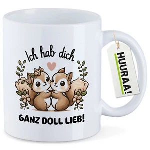 Kaffeetasse Ich hab dich ganz doll lieb Keramik Tasse Geschenkidee Souvenir Präs - Bild 1 von 56