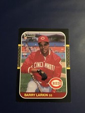 1987 Donruss # 492 BARRY LARKIN Rookie Reds Great Baseball Card !