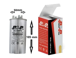 Condensador de doble funcionamiento motor de alta calidad 35+5 35/5 uF MFD 370-440V 440 VAC CBB65-R - Imagen 1 de 2