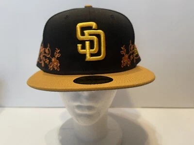 New Era 59Fifty Сан-Диего Padres цветочный лоза шляпа 7 3/4 новый с ярлыками! - Изображение 1 из 4