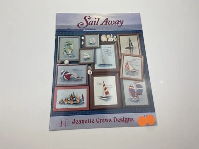 Jeanette Crews Designs Sail Away Counted Cross Stitch Pattern Booklet Nautical - Image 1 of 3