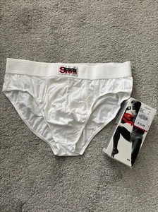 Mini calzoncillo deportivo vintage HOM - blanco 38 XL - raro y en caja - Imagen 1 de 4