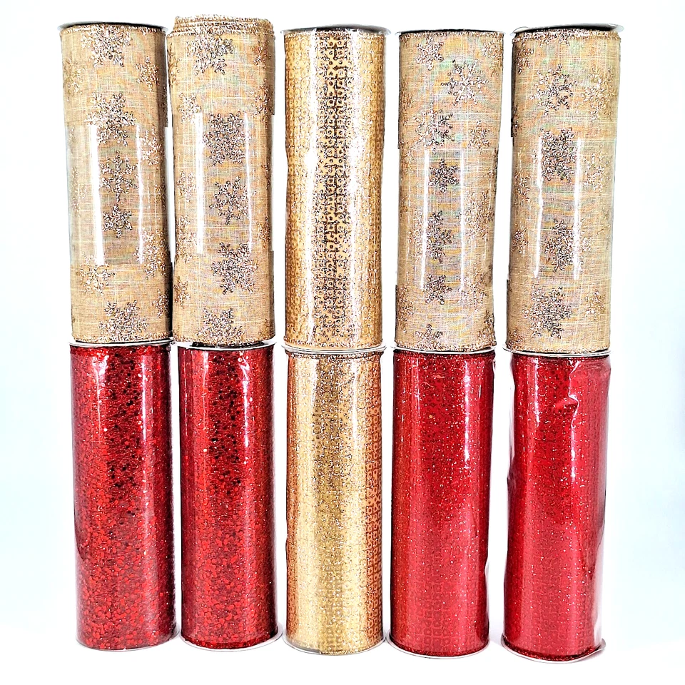 Lote Mixto de 10 Carretes Cinta Tul Organza Especial Guirnalda Arco Artesanal Nuevo Foto 1 de 4