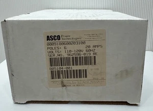 Contactor de iluminación ASCO 6 polos 20 amperios.Voltios:110-120v 60HZ- Interruptor de control remoto - Imagen 1 de 4