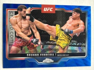 2025 Topps Chrome UFC  #192Brunno Ferreira 38/75  Blue Wave Refractor - Picture 1 of 3