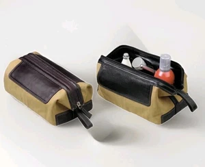 Bolso de viaje WINN International de cuero y lona - Estilo 6461 - Imagen 1 de 7